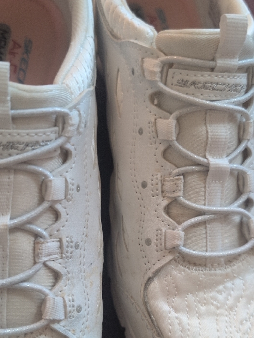 Skechers White Sneakers with Pink Floral Accents - Picture 12 of 15